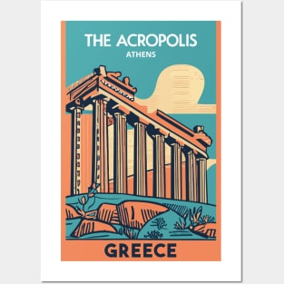 A Vintage Travel Art of the Acropolis Athens - Greece Posters and Art